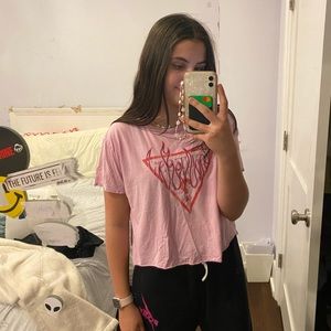 Pink flames Guess top